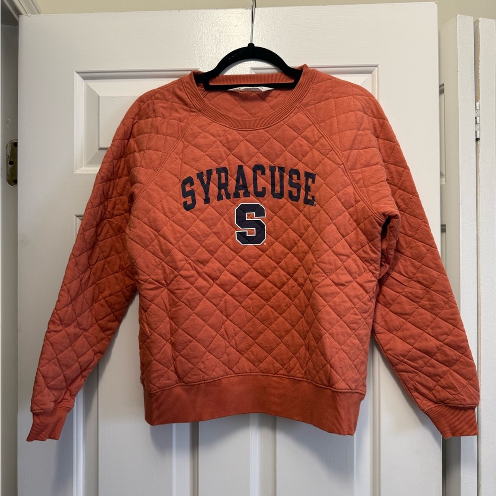 Syracuse Quilted Sweatshirt in Orange